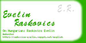 evelin raskovics business card